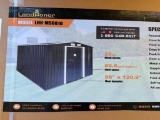 UNUSED LANDHONOR 8 FT X 10 FT GALVANIZED APEX ROOF METAL SHED