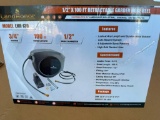 UNUSED LANDHONOR 1.2 INCH X 100 FT RETRACTABLE GARDEN HOSE REEL)