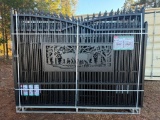 UNUSED KJ 7FT H X 20 FT L METAL FARM DRIVEWAY GATE (DEER MOTIF STYLE)