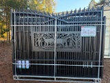 UNUSED KJ 7FT H X 20 FT L METAL FARM DRIVEWAY GATE (DEER MOTIF STYLE)