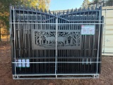 UNUSED KJ 7FT H X 20 FT L METAL FARM DRIVEWAY GATE (DEER MOTIF STYLE)