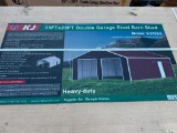 UNUSED KJ 33 FT X 25 FT DOUBLE GARAGE STEEL BARN SHED (MODEL:K3325G)