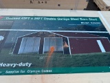 UNUSED KJ 45 FT X 25 FT DOUBLE GARAGE STEEL BARN SHED (MODEL: K4525G)