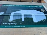UNUSED KJ 45 FT X 25 FT DOUBLE GARAGE STEEL BARN SHED (MODEL: K4525)