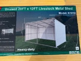 UNUSED KJ 20 FT X 12 FT LIVESTOCK METAL SHED