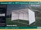 UNUSED KJ 20 FT X 12 FT LIVESTOCK METAL SHED