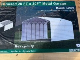 UNUSED KJ 20 FT X 30 FT METAL GARAGE