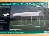 UNUSED KJ 11 FT X 19 FT ALL STEEL CARPORT