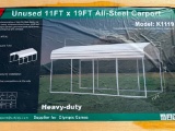 UNUSED KJ 11 FT X 19 FT ALL STEEL CARPORT