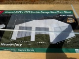 UNUSED KJ 45FT X 25FT DOUBLE GARAGE STEEL BARN SHED (MODEL:K4525)