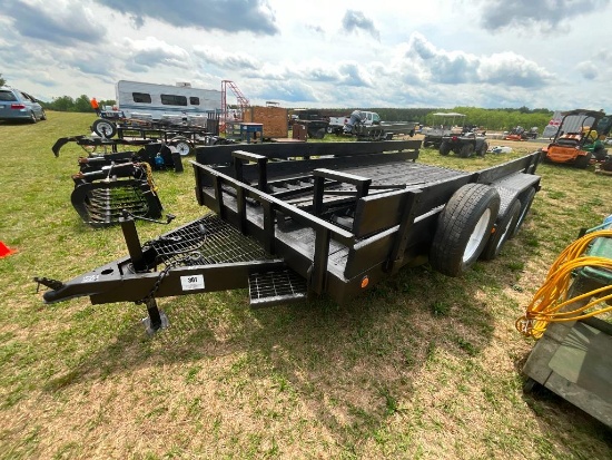 16' X 82" EQUIPMENT TRAILER **NO TITLE** (TANDEM