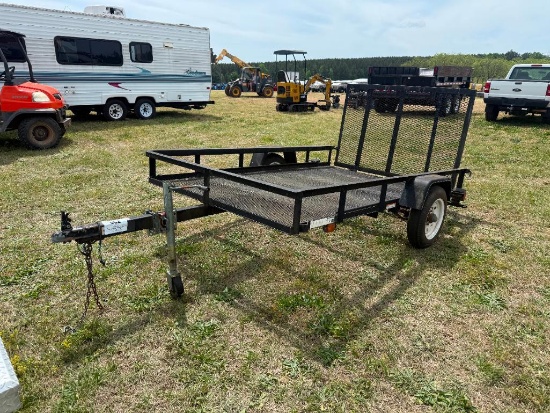 5'X 8' METAL MESH SINGLE AXLE TRAILER**NO TITLE**