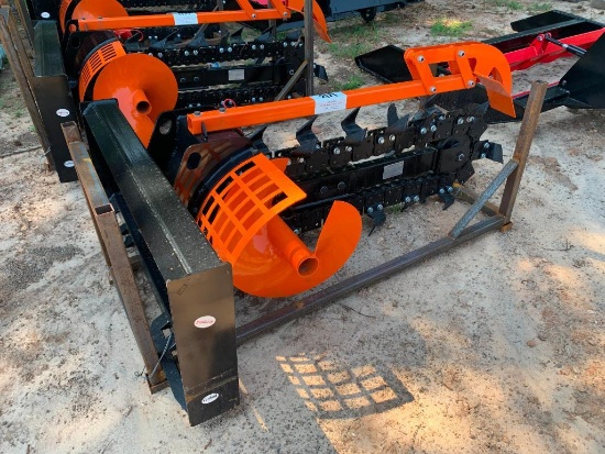 UNUSED FUTURE SKID STEER HYDRAULIC TRENCHER ATTACHMENT