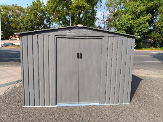 UNUSED LANDHONOR6FT X 8FT METAL SHED STORAGE BUILDING