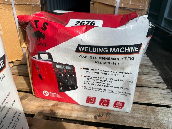 UNUSED ATS GASLESS WELDING MACHINE