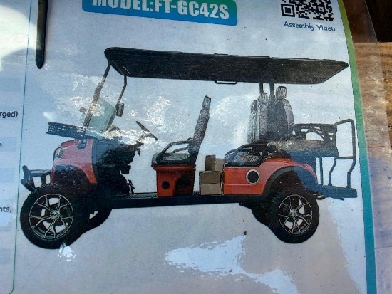 UNUSED FUTURE OFF-ROAD 6-PASSENGER ELECTRIC GOLF CART (60 VOLT, SN-XF-YYGEF42S260998, MODEL GC42S,