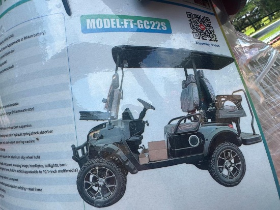 UNUSED FUTURE ELECTRIC 4 PASSENGER OFF-ROAD GOLF CART (COLOR-BLUE, 60 VOLT, SN-XF-YYGEF22S260811)