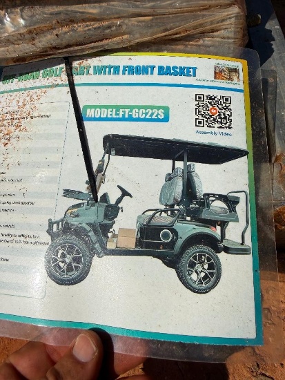 UNUSED FUTURE ELECTRIC 4 PASSENGER OFF-ROAD GOLF CART (COLOR-BLACK, 60 VOLT,