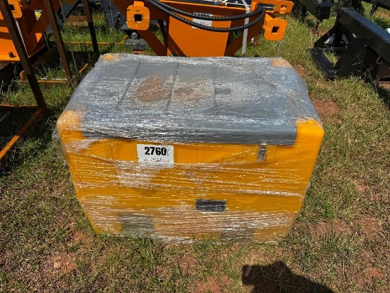 UNUSED FUTURE PORTABLE PLASTIC DIESEL FUEL TANK W/ PUMP AND HOSE
