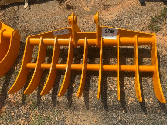 Unused 44 Inch Dense Teeth Rake Excavator Attachment