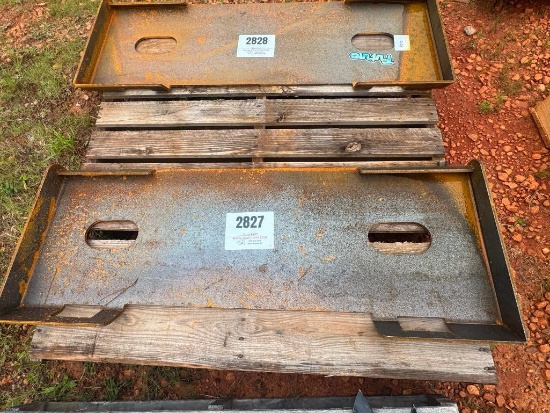 UNUSED FUTURE WELD ON SKID STEER BACKING PLATE