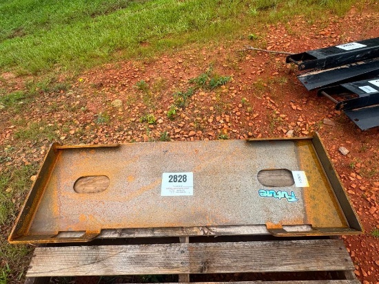 UNUSED FUTURE WELD ON SKID STEER BACKING PLATE