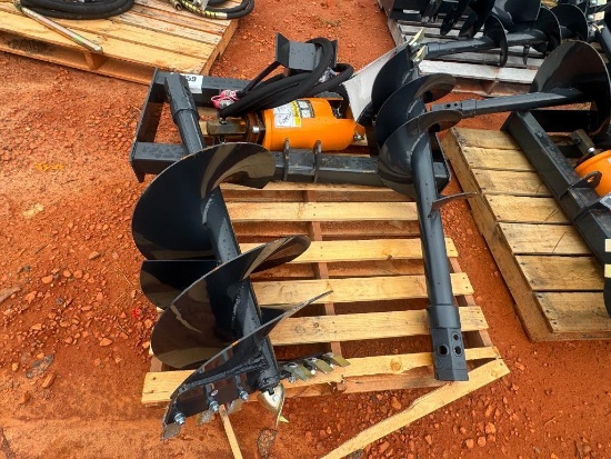 UNUSED WOLVERINE SKID STEER AUGER DRIVE W/(2) BITS