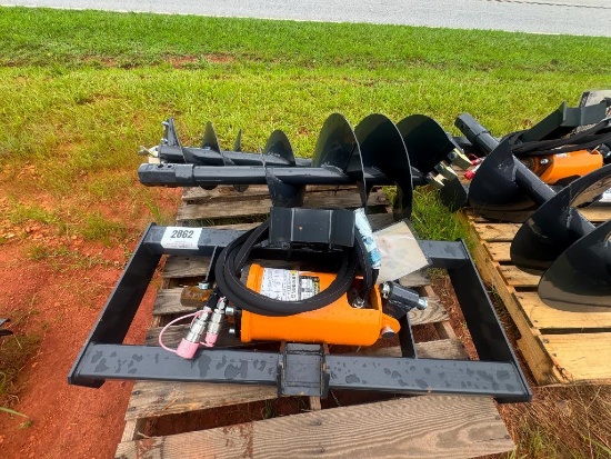 UNUSED WOLVERINE SKID STEER AUGER DRIVE W/(2) BITS