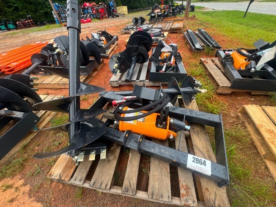 Unused Wolverine Skid Steer Auger Drive W/(2) Bits