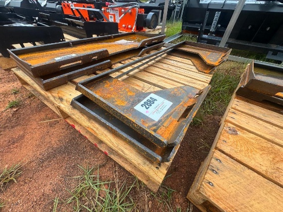(2) UNUSED WOLVERINE SKID STEER HOLLOW WELD ON MOUNTING PLATES