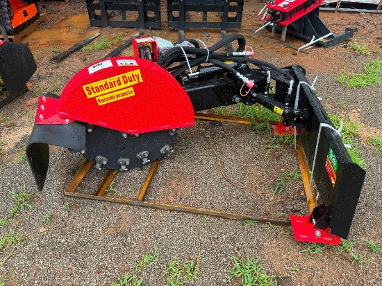 UNUSED RAYTREE SKID STEER STUMP GRINDER ATTACHMENT (MODEL RMSG29, STANDARD DUTY)