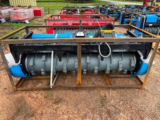 UNUSED RAYTREE SKID STEER DRUM MULCHER (**REQUIRES HIGH FLOW 30-45 GPM** 72 INCH CUTTING WIDTH