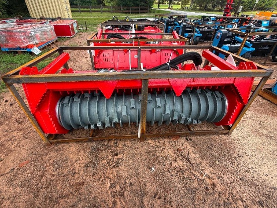 UNUSED RAYTREE SKID STEER DRUM MULCHER (**REQUIRES HIGH FLOW 30 - 45 GPM**,