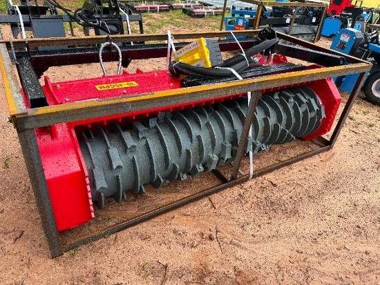 UNUSED RAYTREE SKID STEER DRUM MULCHER(**REQUIRES HIGH FLOW 30 - 45 GPM**,