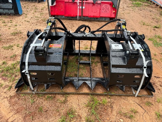 UNUSED RAYTREE SKID STEER BRUSH GRAPPLE BUCKET (72 INCH,