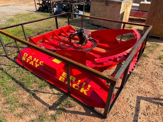 UNUSED AGT HEAVY DUTY ROTARY BRUSH CUTTER FOR SKID STEER (REQUIRES 30-40 GPM, 81 INCH)