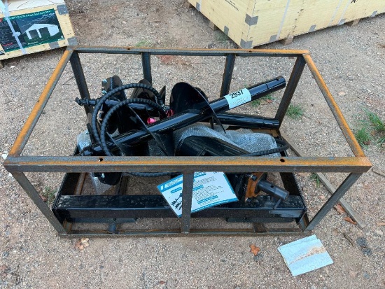 UNUSED AGT SKID STEER AUGER W/ 3 BITS