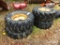 Four Used Tractor Wheels and Tires