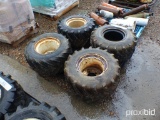 Four Used Trencher Tires & Wheels