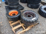 Two Used Skid Steer Wheels & Tires