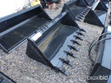 66-Inch Tooth Bucket for a Skid Steer