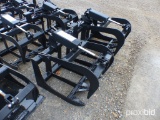 66-Inch Double Cylinder Brush Grapple Bucket for a Skid Steer