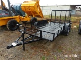 Mid-America 14-Foot Utility Trailer with Mesh Ramp