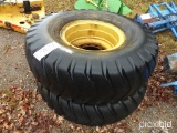 Two Loader Tires and Wheels