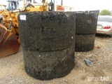 Set of Four Solid Rubber Tires and Wheels