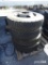 Set of Four 10R-22.5 Wheels and Tires