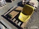 Pallet with a John Deere Seat and a Mechanic's Dolly