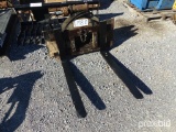 Set of Rotating Forks for  a Skid Steer