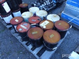Eleven 5-Gallon Buckets of Grease and Gear Oil