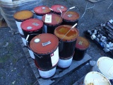 Seventeen 5-Gallon Buckets of Grease and Gear Oil